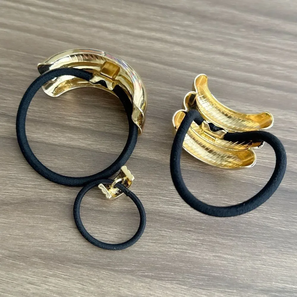 Elegant Gold Hair Cuffs Q87